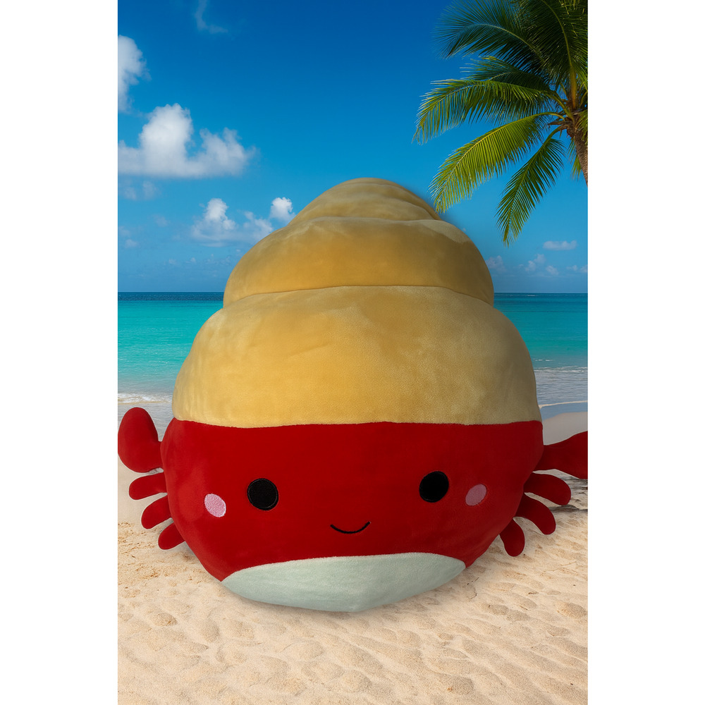 Squishmallows Indie Hermit Crab 16” Plush Coastal Ocean Sea Life Squad Animal